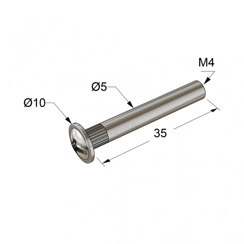 CONNECTOR JOINT, FEMALE SCREW M4 D.5x35mm